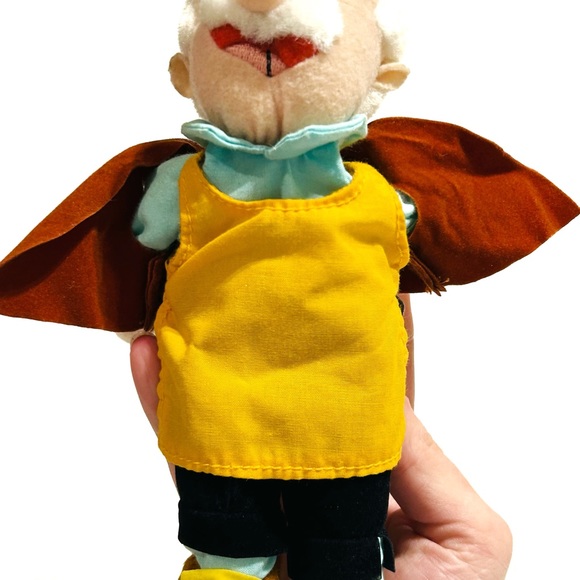 Walt Disney Store Pinocchio Geppetto Plush Doll 8” Bean Bag Toy Old Man Italian - Picture 6 of 16